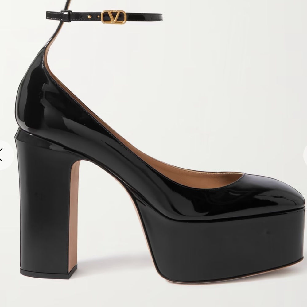 VALENTINO GARAVANI Tango 120 patent-leather platform pumps SIZE 38